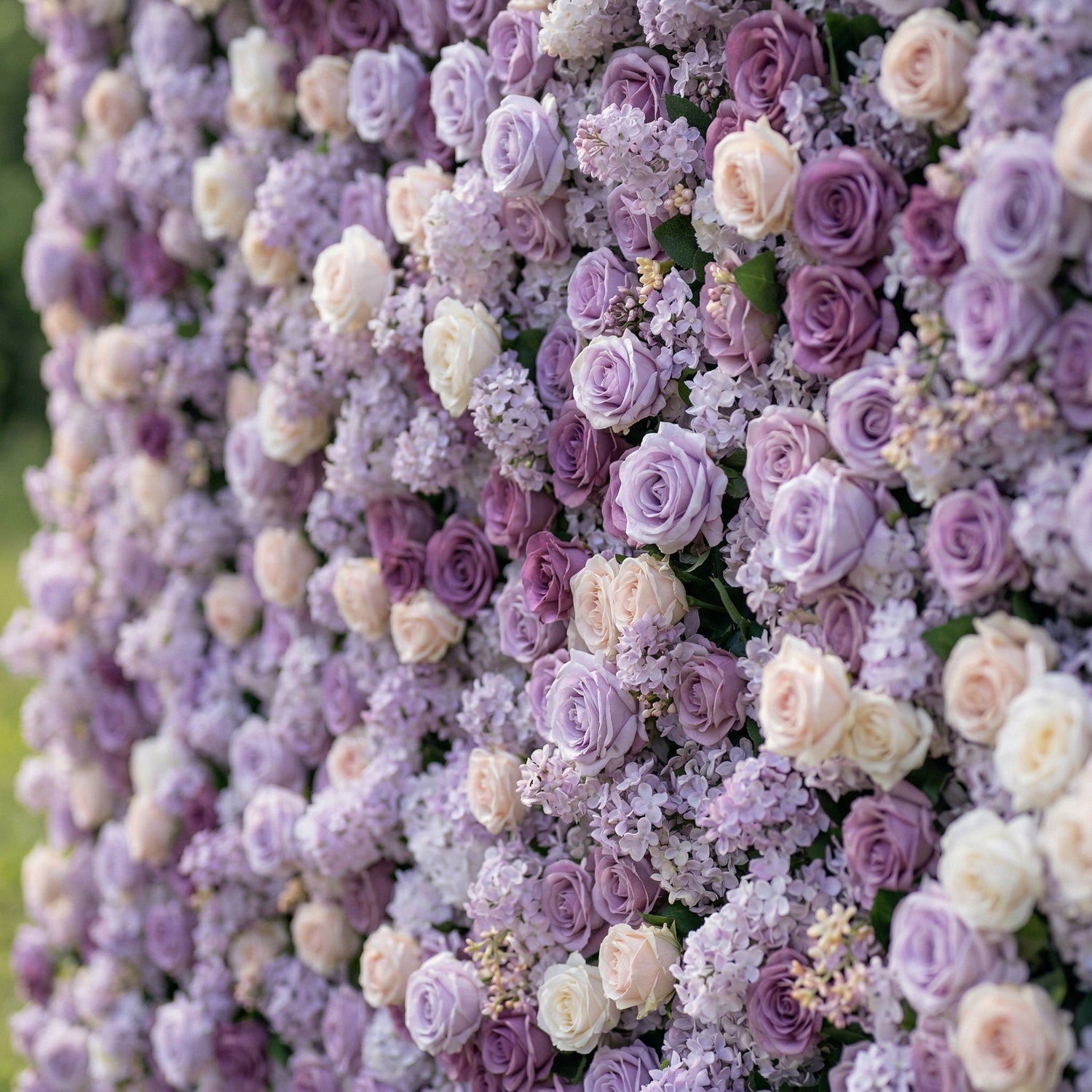 Mapelia 3D Multi Purple Rose Flower Wall for Outdoor Weddings &amp; Events