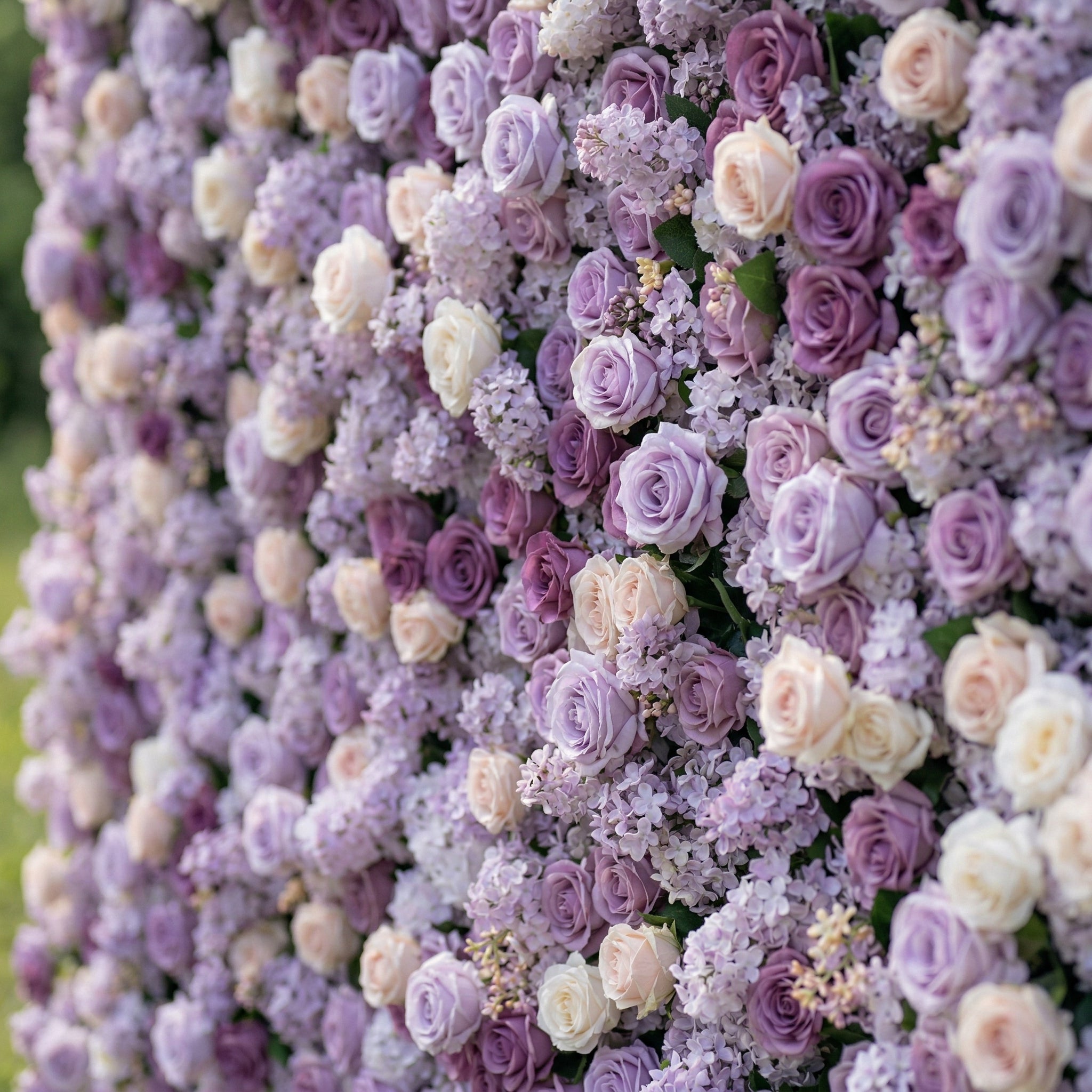 Mapelia 3D Multi Purple Rose Flower Wall for Outdoor Weddings &amp; Events