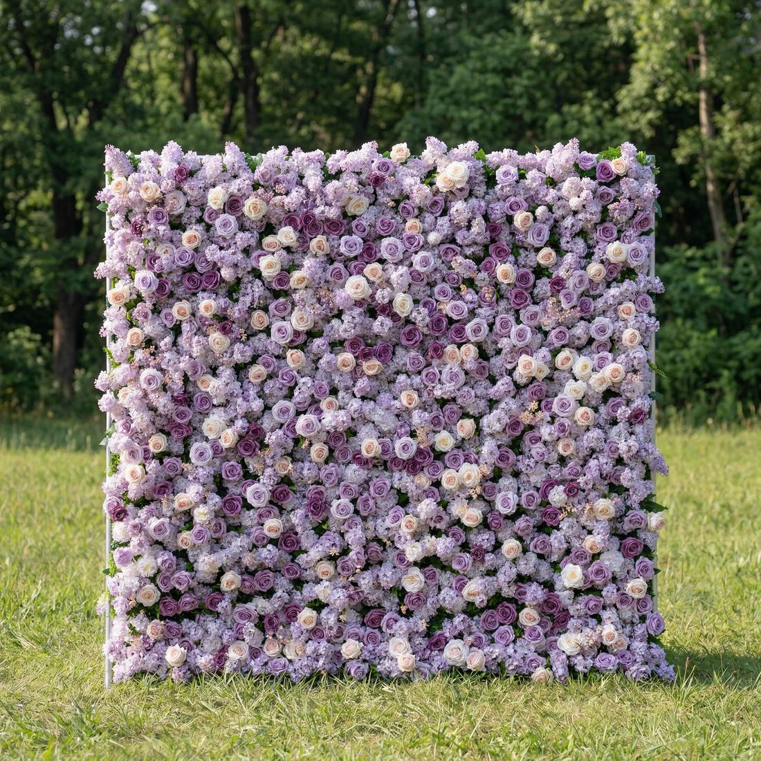 Mapelia 3D Multi Purple Rose Flower Wall for Outdoor Weddings &amp; Events
