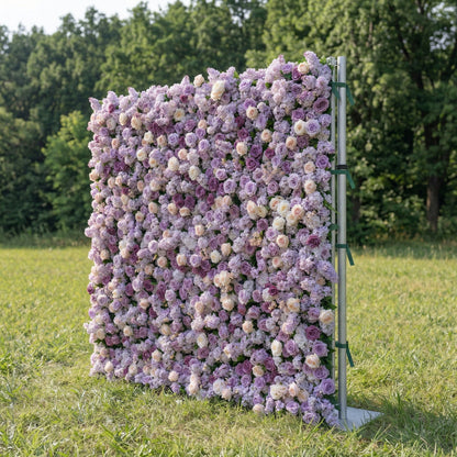 Mapelia 3D Multi Purple Rose Flower Wall for Outdoor Weddings &amp; Events