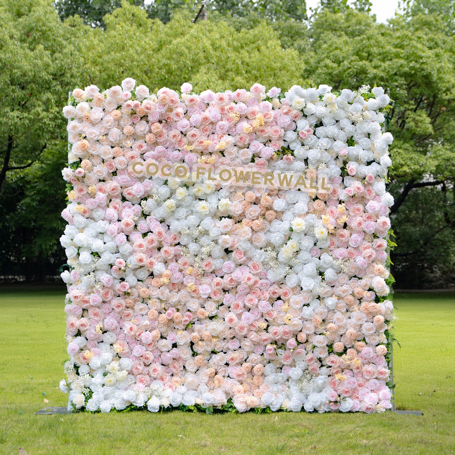 Pennsylvania 5D Luxury Fabric Artificial Zip Up Curtain Flower Wall For Event