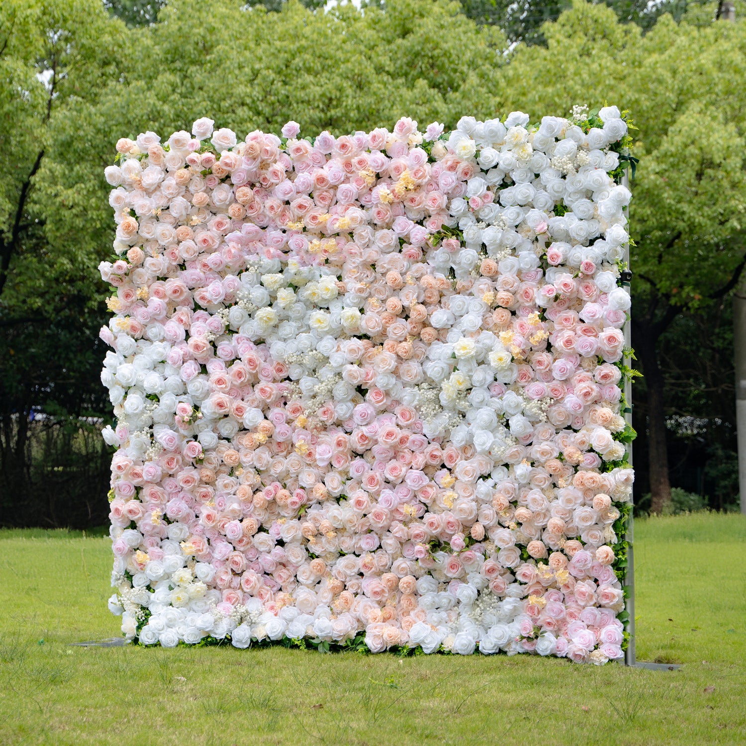 Pennsylvania 5D Luxury Fabric Artificial Zip Up Curtain Flower Wall For Event