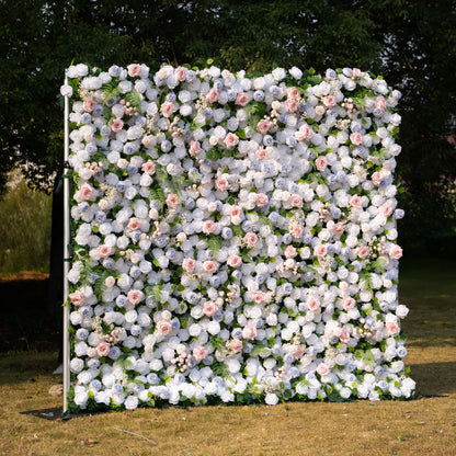 Tucson 5D Luxury Fabric Artificial Zip Up Curtain Flower Wall For Event