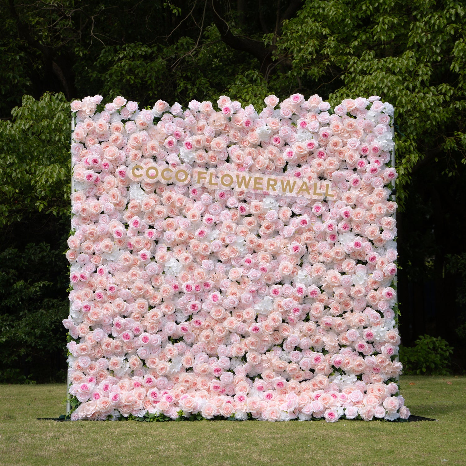 Charleston 5D Luxury Fabric Artificial Zip Up Curtain Flower Wall For Event