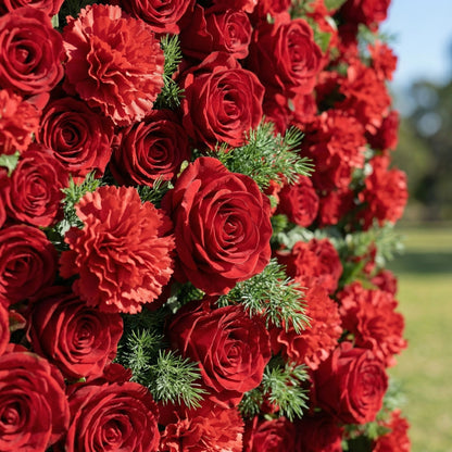 Petalia 3D Fabric Artificial Zip Up Curtain Flower Wall For Wedding and Events Decoration