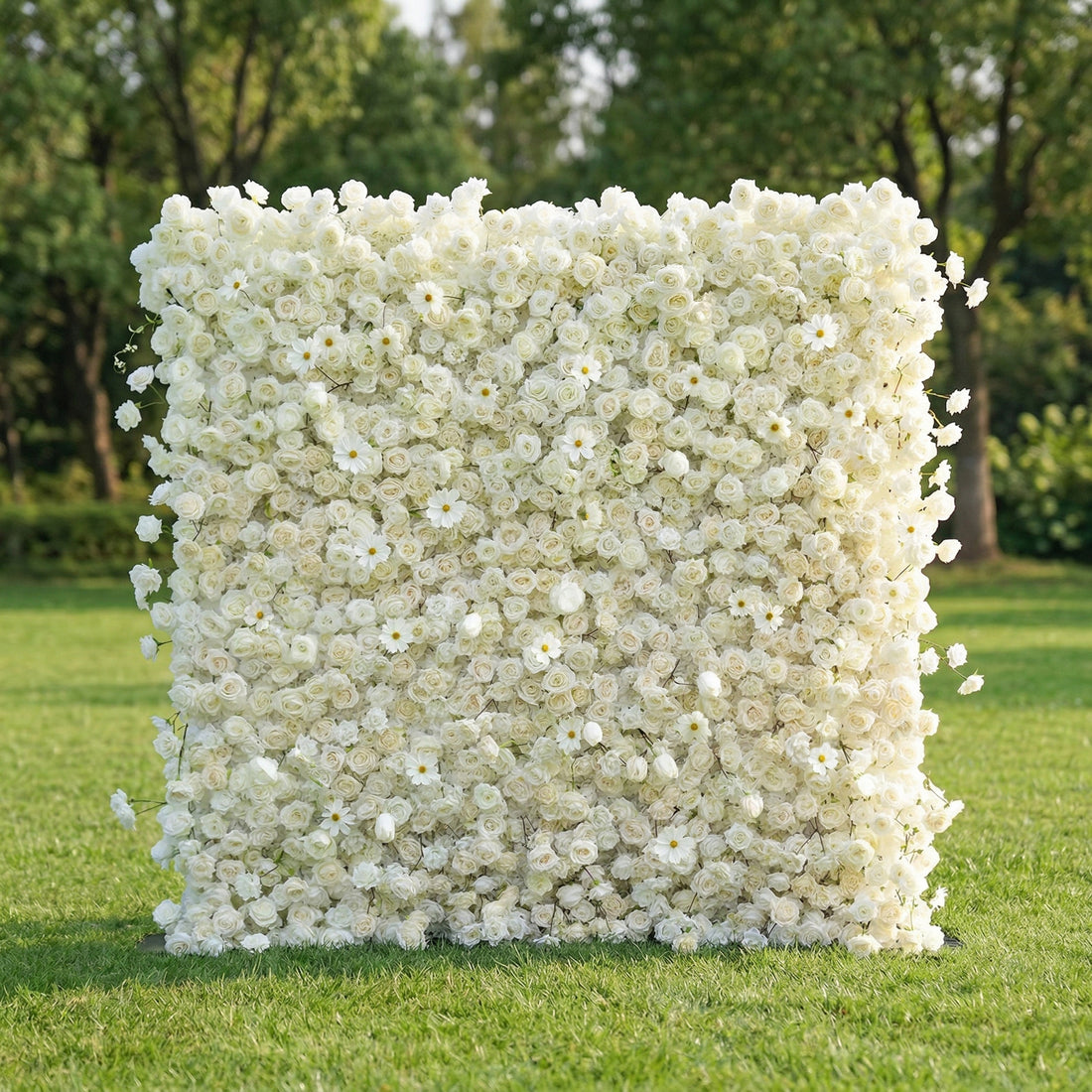 Rheania 4D Flower Wall Fabric Artificial Zip Up Curtain Flower Wall For Wedding and Events Decoration