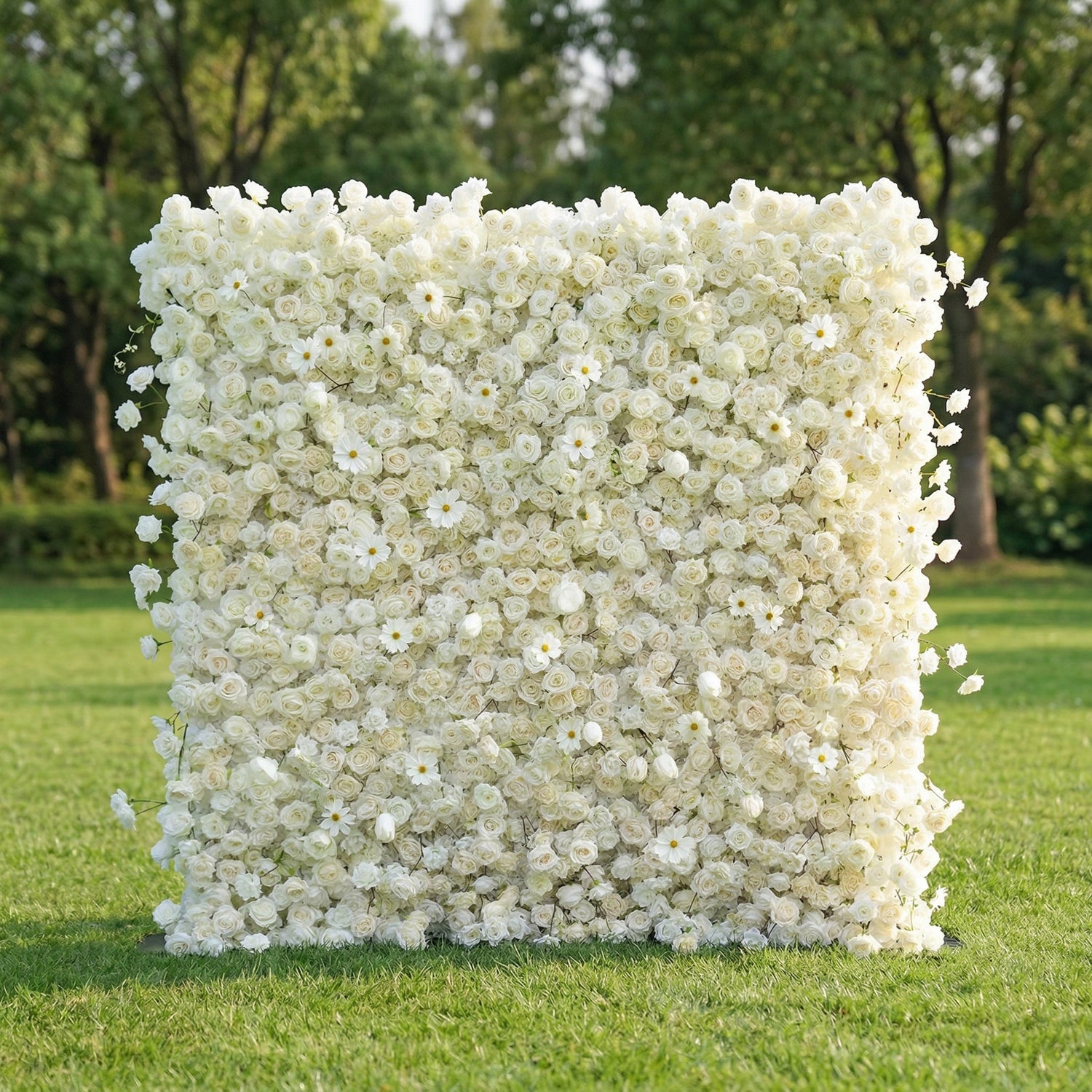 Rheania 4D Flower Wall Fabric Artificial Zip Up Curtain Flower Wall For Wedding and Events Decoration