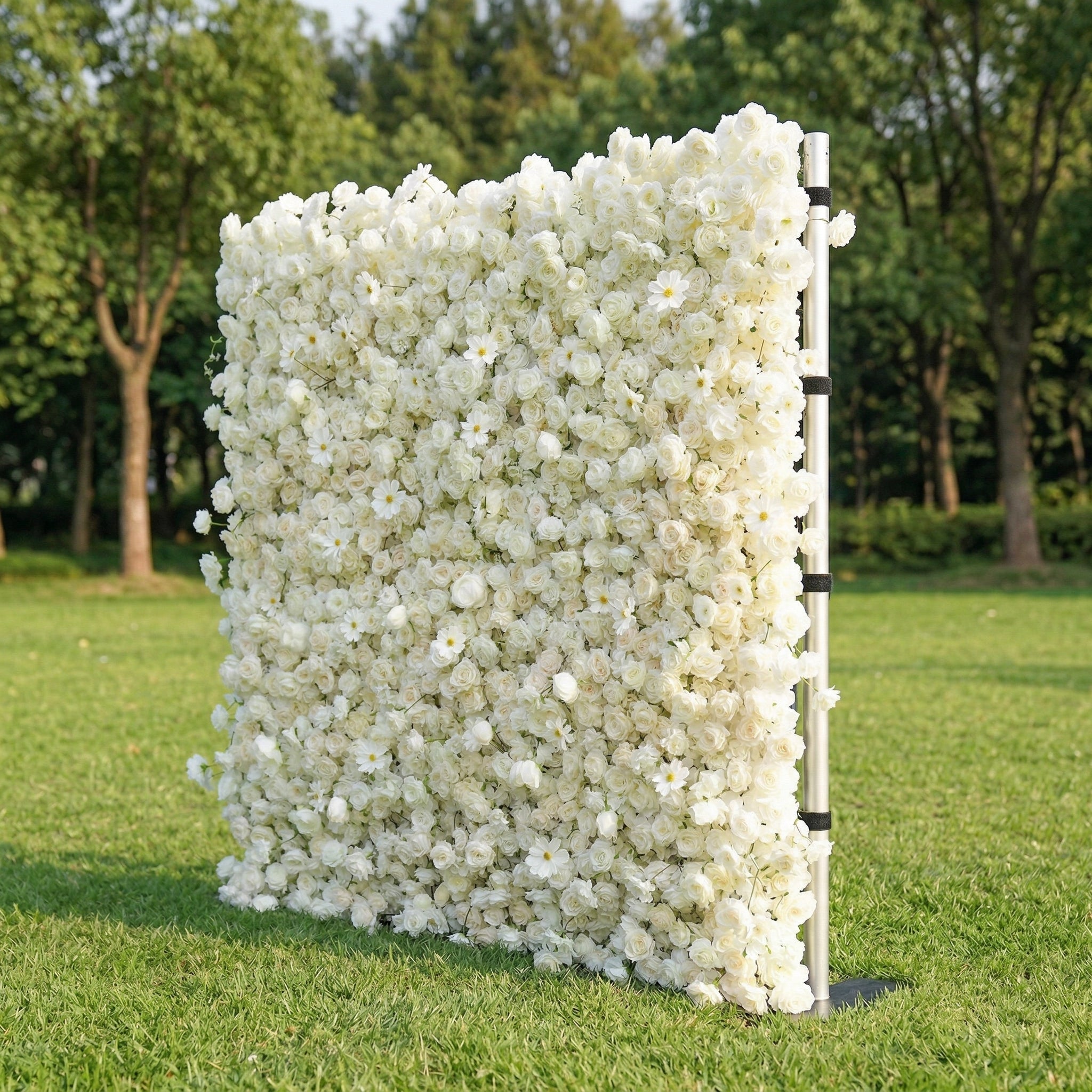 Rheania 4D Flower Wall Fabric Artificial Zip Up Curtain Flower Wall For Wedding and Events Decoration