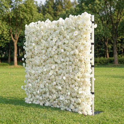 Rheania 4D Flower Wall Fabric Artificial Zip Up Curtain Flower Wall For Wedding and Events Decoration