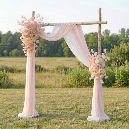Rowena Pink Rose Swag Set Flowers Kit with Drapes for Wedding Backdrop &amp; Party Decor