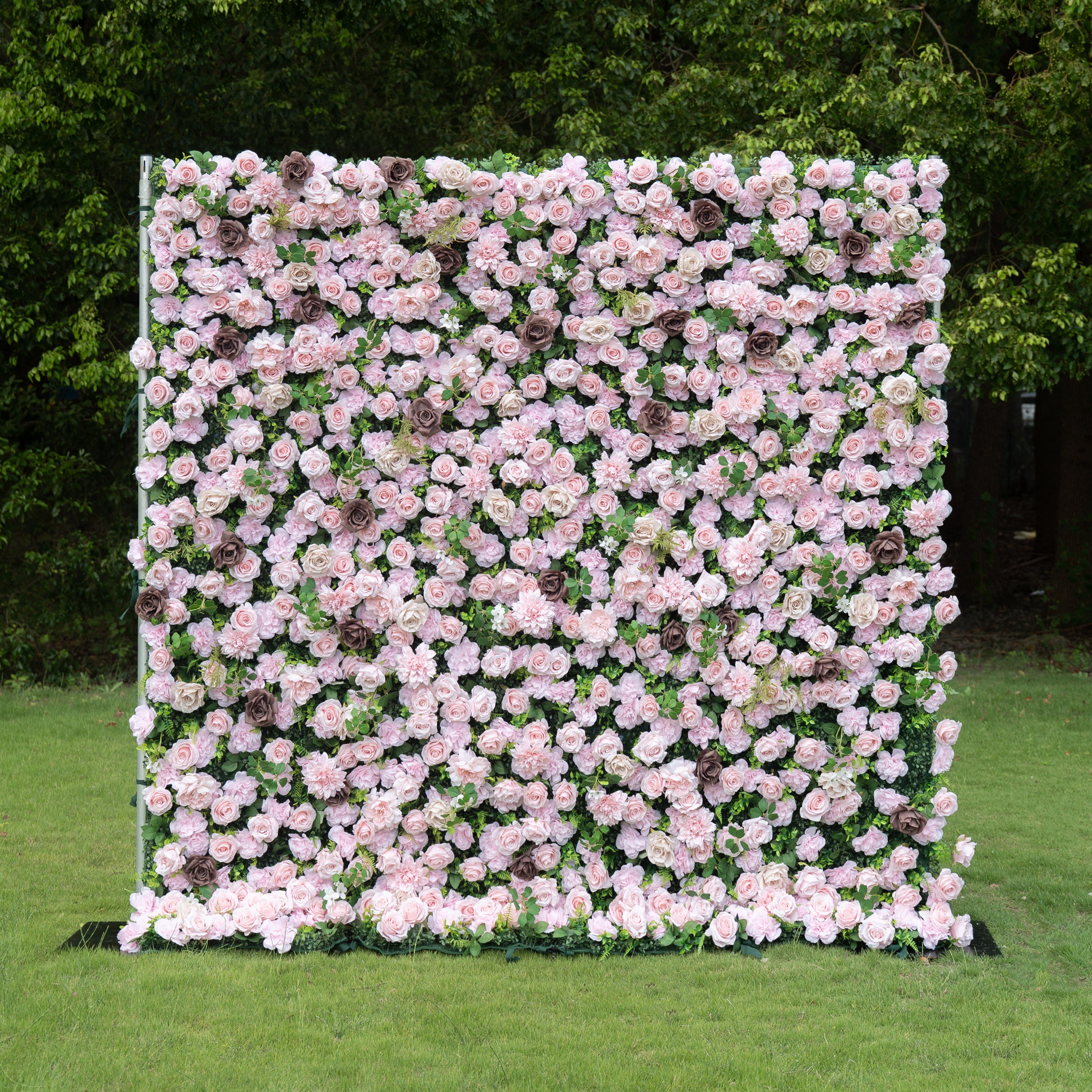 Tilly 3D Rose Flower Wall Fabric Artificial Zip Up Curtain Flower Wall For Wedding and Events Decoration