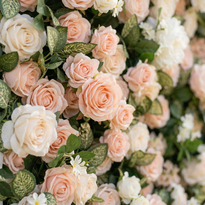 Terrania 3D Artificial Floral Wall Easy Zip-Up Curtain Backdrop for Weddings &amp; Event