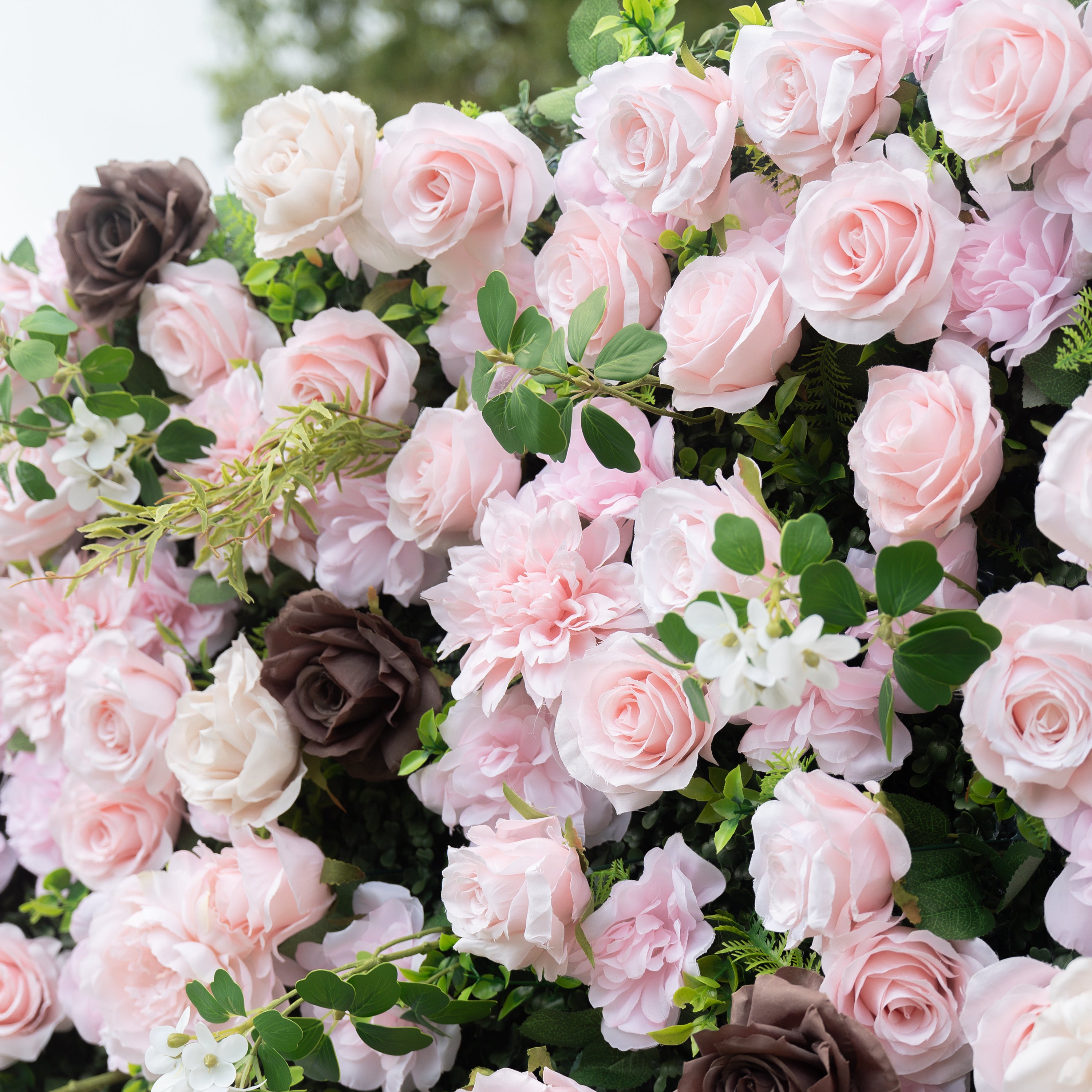 Tilly 3D Rose Flower Wall Fabric Artificial Zip Up Curtain Flower Wall For Wedding and Events Decoration