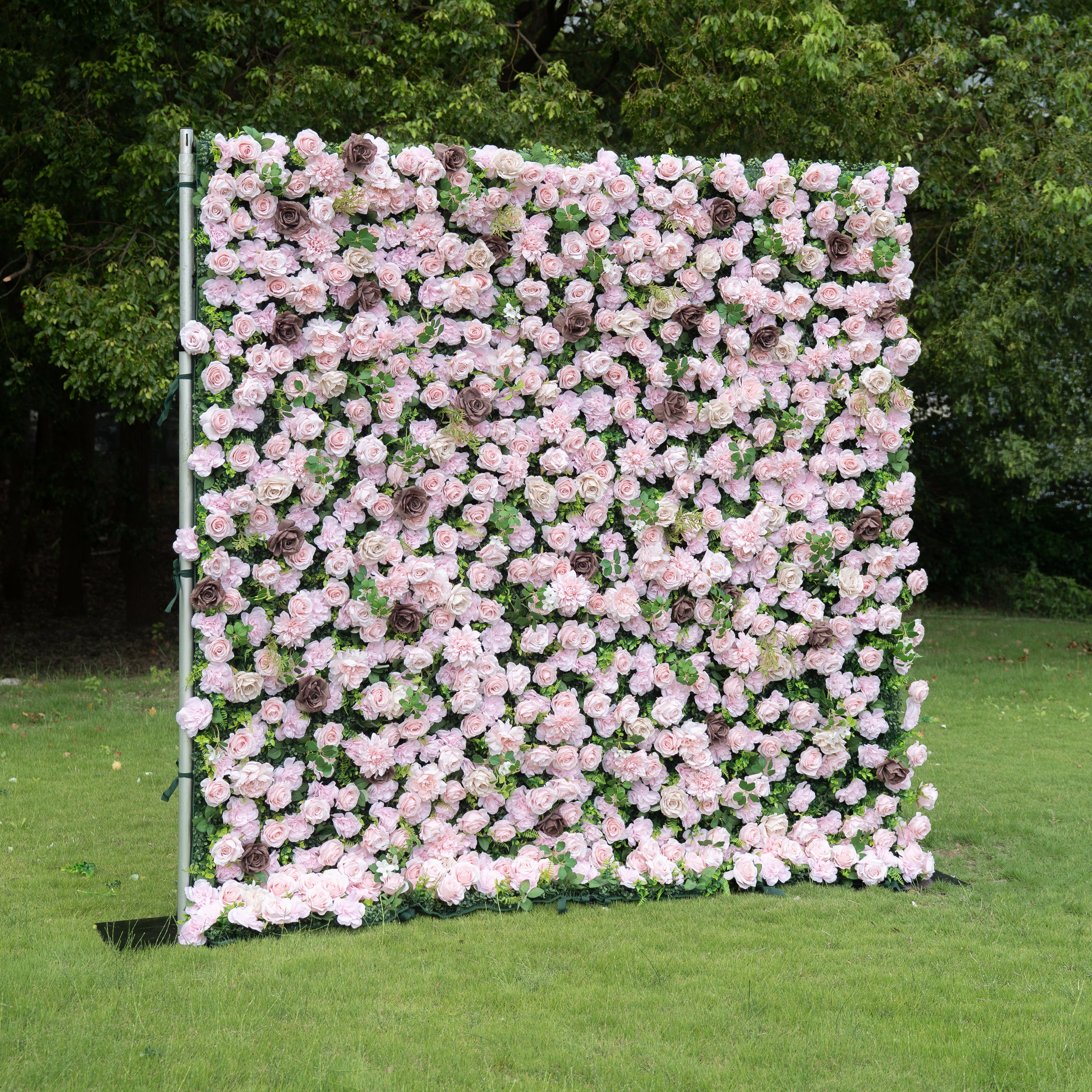 Tilly 3D Rose Flower Wall Fabric Artificial Zip Up Curtain Flower Wall For Wedding and Events Decoration
