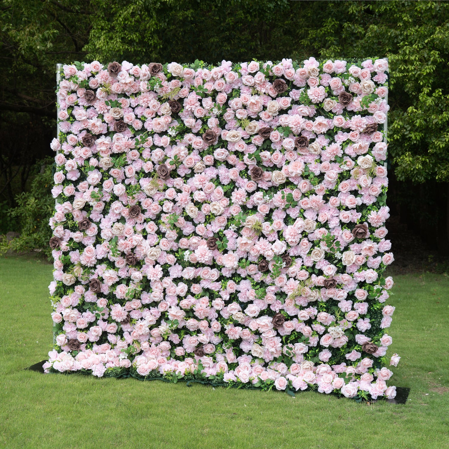 Tilly 3D Rose Flower Wall Fabric Artificial Zip Up Curtain Flower Wall For Wedding and Events Decoration