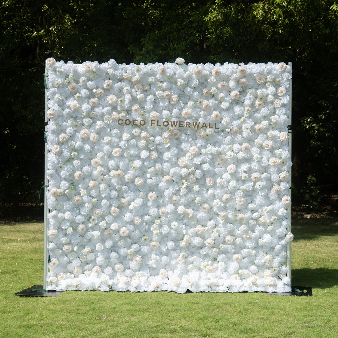 Toby 3D Fabric Backdrop Artificial Flower Wall with Zip-Up Design for Wedding and Events