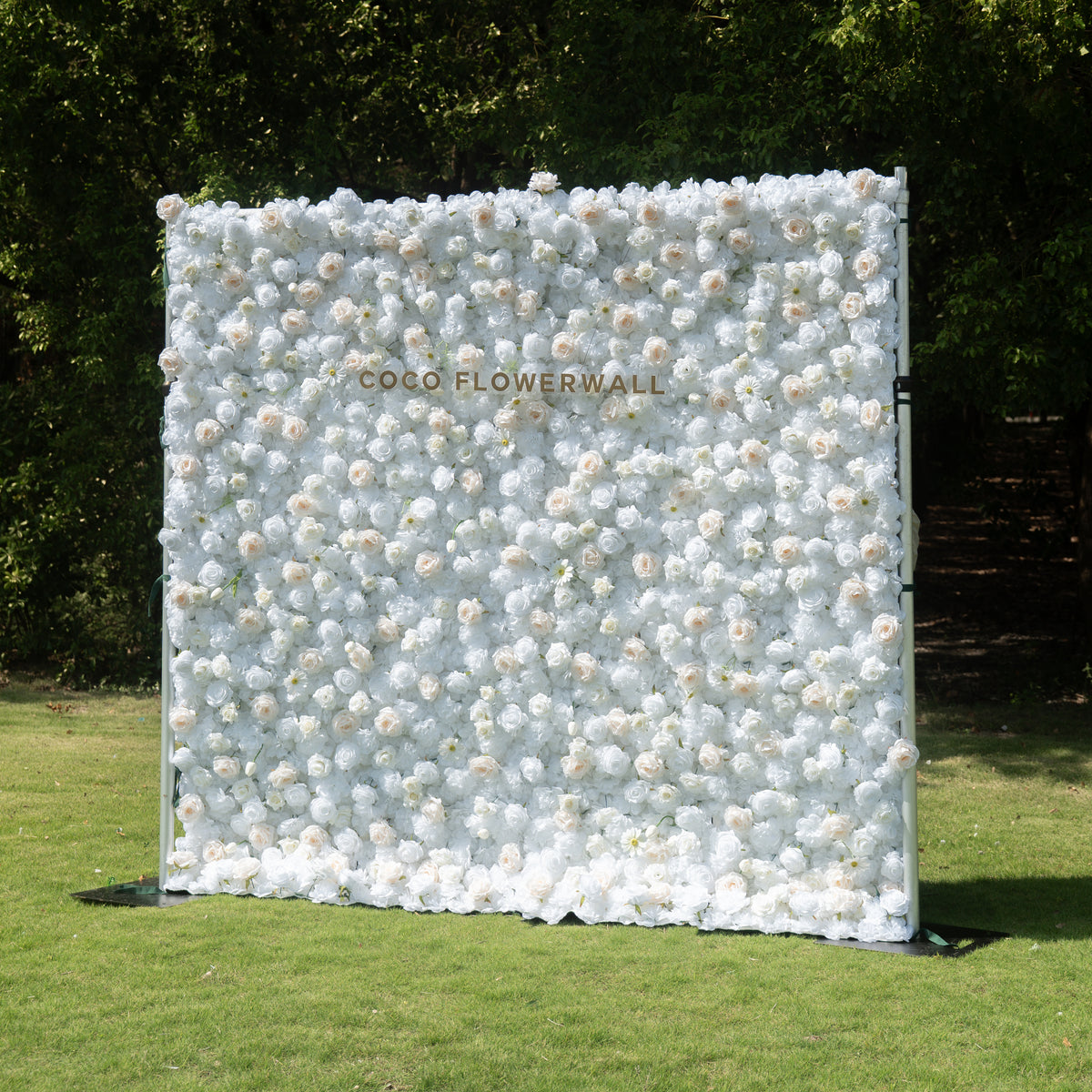 Toby 3D Fabric Backdrop Artificial Flower Wall with Zip-Up Design for Wedding and Events