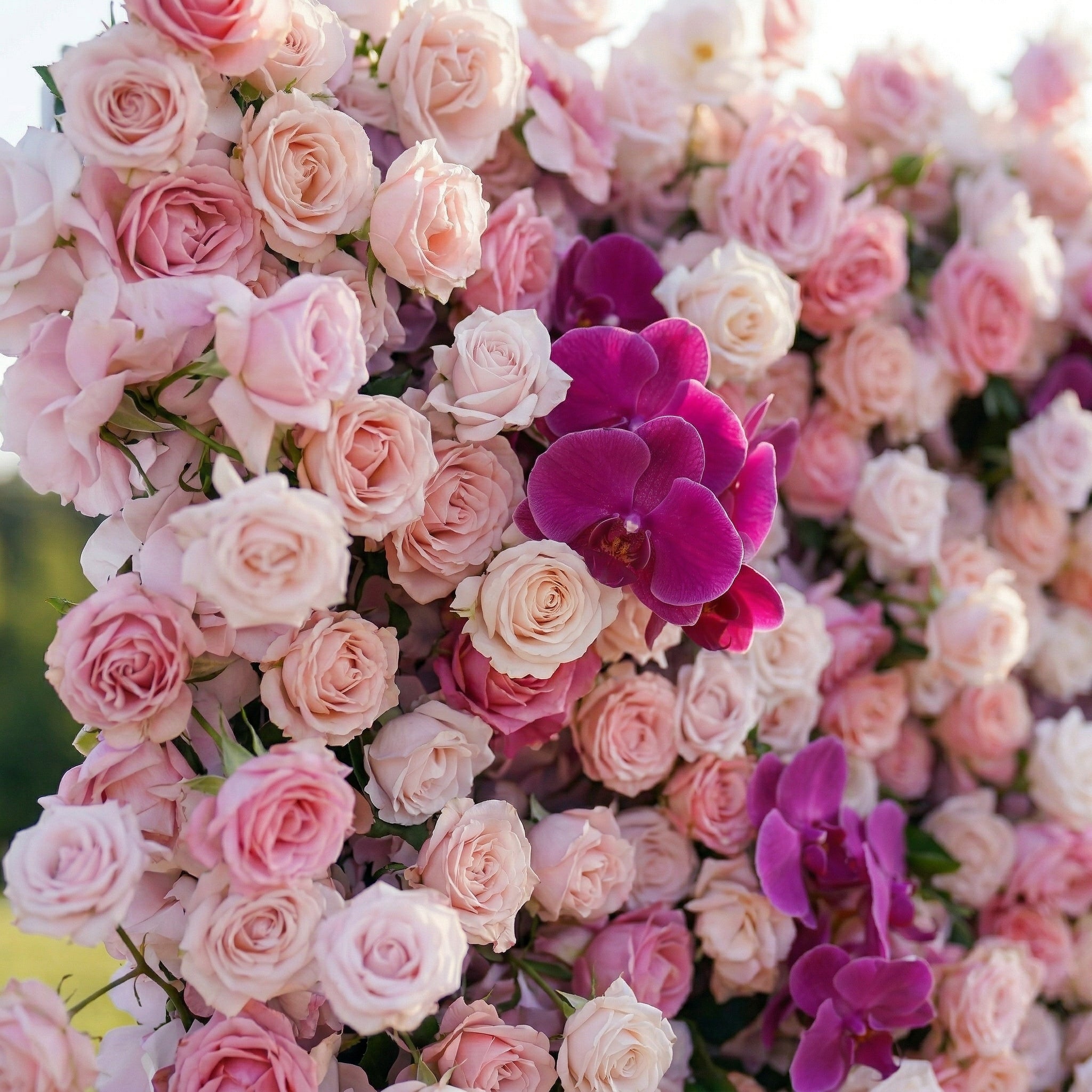 Valina 4D Flower Wall Fabric Artificial Zip Up Curtain Flower Wall For Wedding and Events Decoration