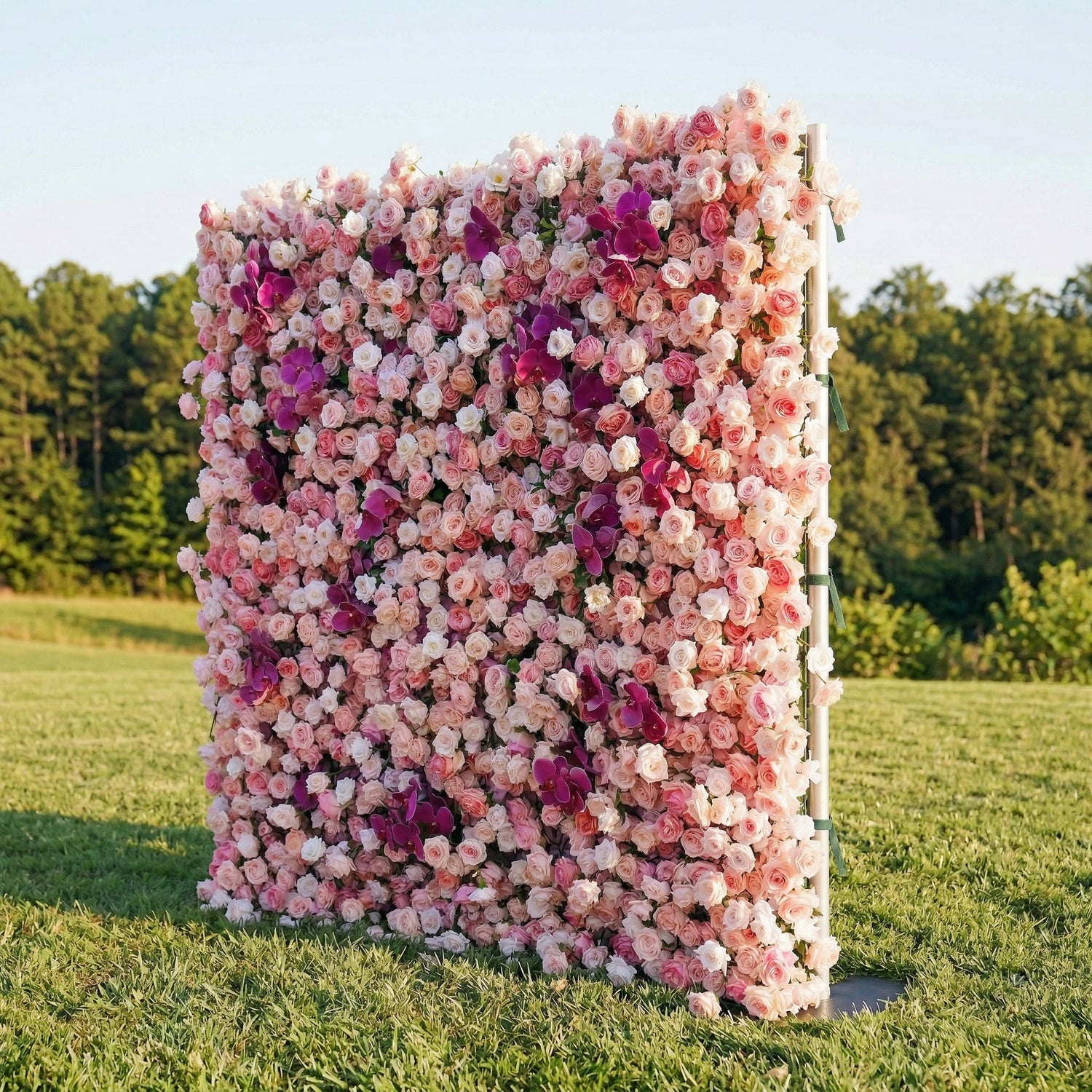 Valina 4D Flower Wall Fabric Artificial Zip Up Curtain Flower Wall For Wedding and Events Decoration