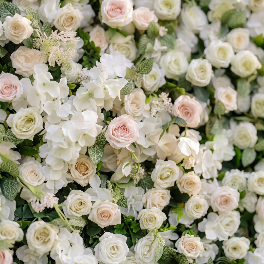 Vesta 3D White Rose Flower Wall Fabric Artificial Zip Up Curtain Flower Wall For Wedding and Events Decoration