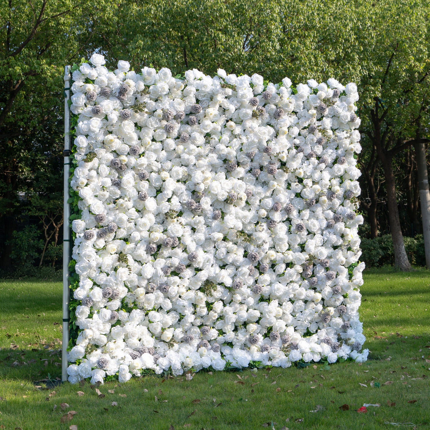 Boulder 3D Fabric Artificial Zip Up Curtain Flower Wall For Wedding and Events Decoration