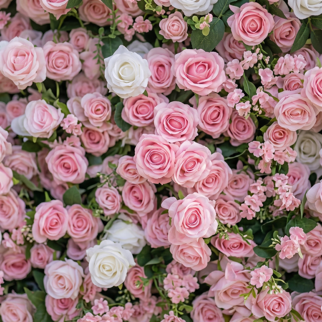Yvette 3D Pink Rose Flower Wall Fabric Artificial Zip Up Curtain Flower Wall For Wedding and Events Decoration