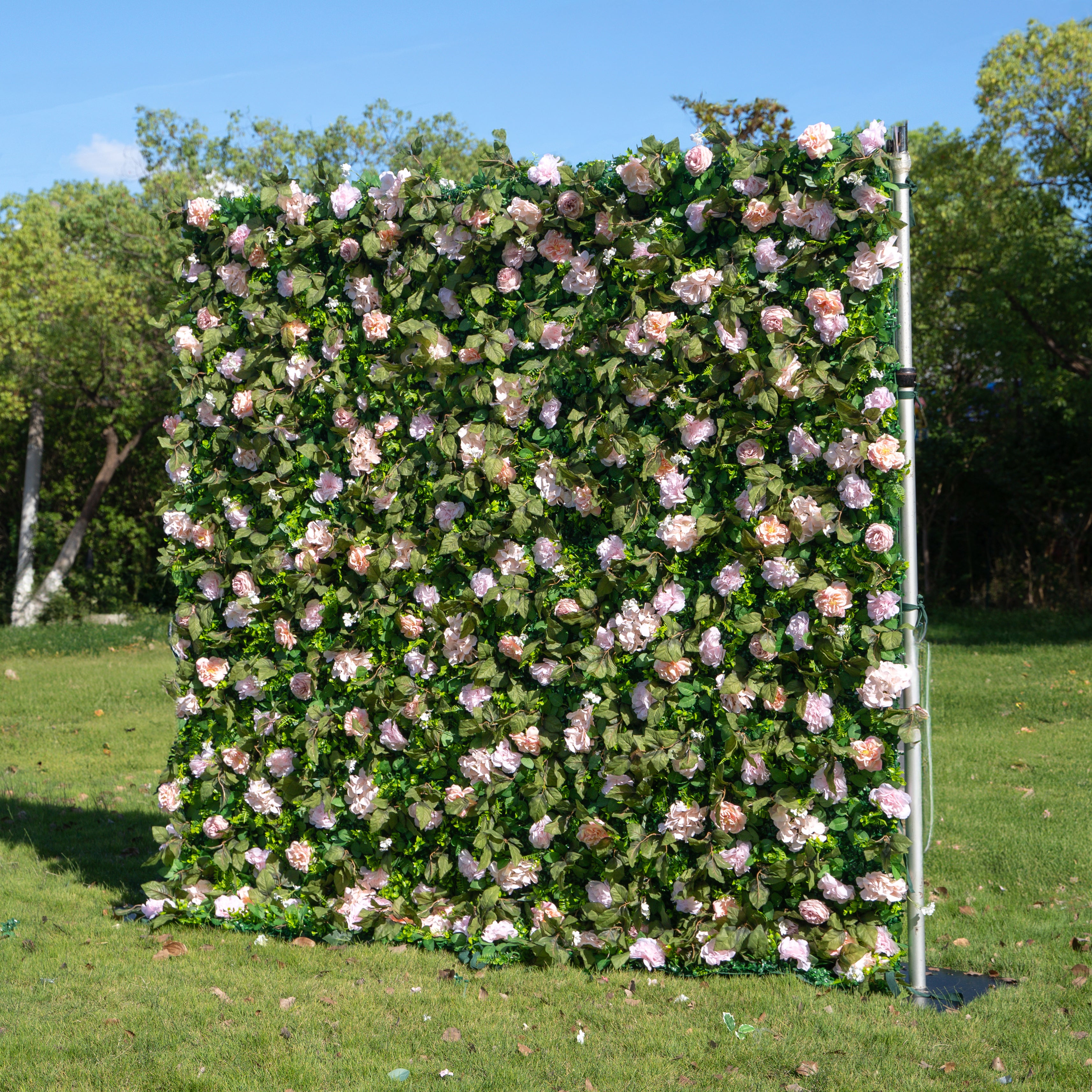 Aspen 2D Artificial Zip Up Curtain Flower Wall For Wedding &amp; Home &amp; Events Decoration