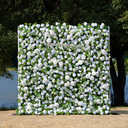 Aurora 3D Fabric Artificial Zip Up Curtain Flower Wall For Wedding and Events Decoration