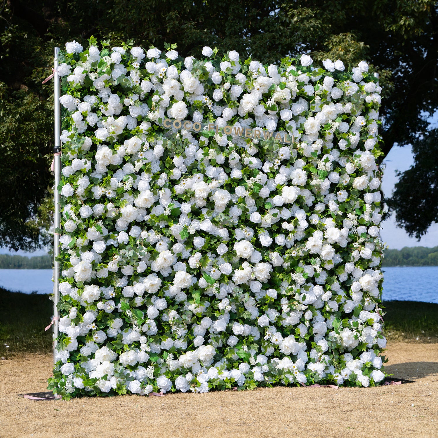 Aurora 3D Fabric Artificial Zip Up Curtain Flower Wall For Wedding and Events Decoration