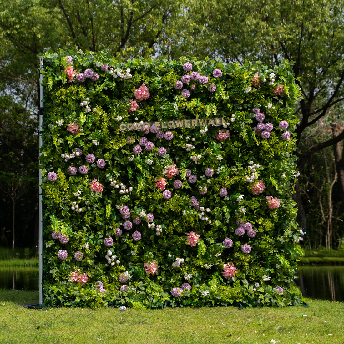 SanAntonio 5D Luxury Fabric Artificial Zip Up Curtain Flower Wall For Event