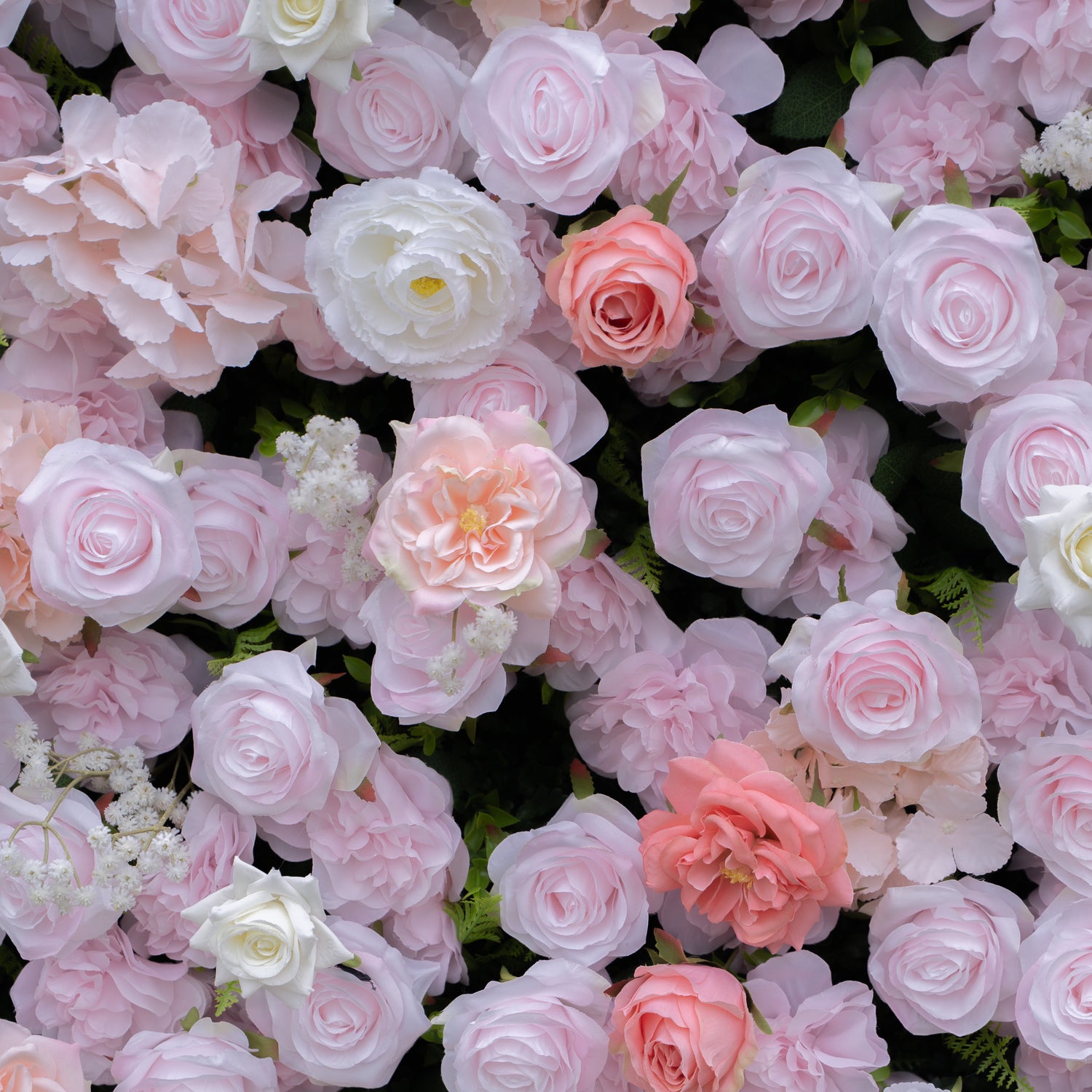 Burlington Pink &amp; Deep Pink Garden Rose Flower Wall Panel – Easy Install Faux Floral Backdrop for Birthday, Graduation &amp; Event Decor