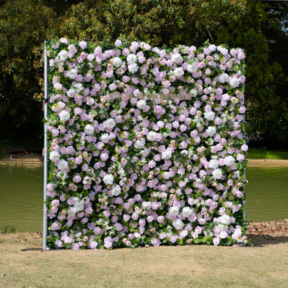 Chico 3D Fabric Artificial Zip Up Curtain Flower Wall For Wedding and Events Decoration