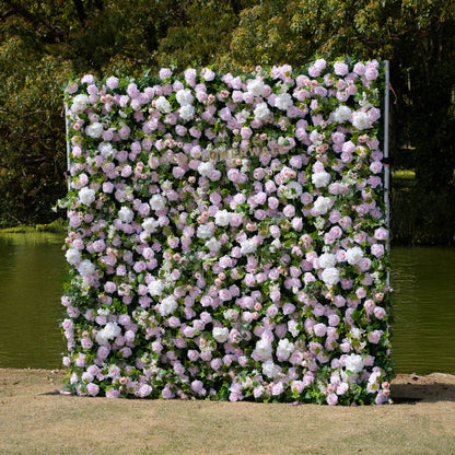 Chico 3D Fabric Artificial Zip Up Curtain Flower Wall For Wedding and Events Decoration