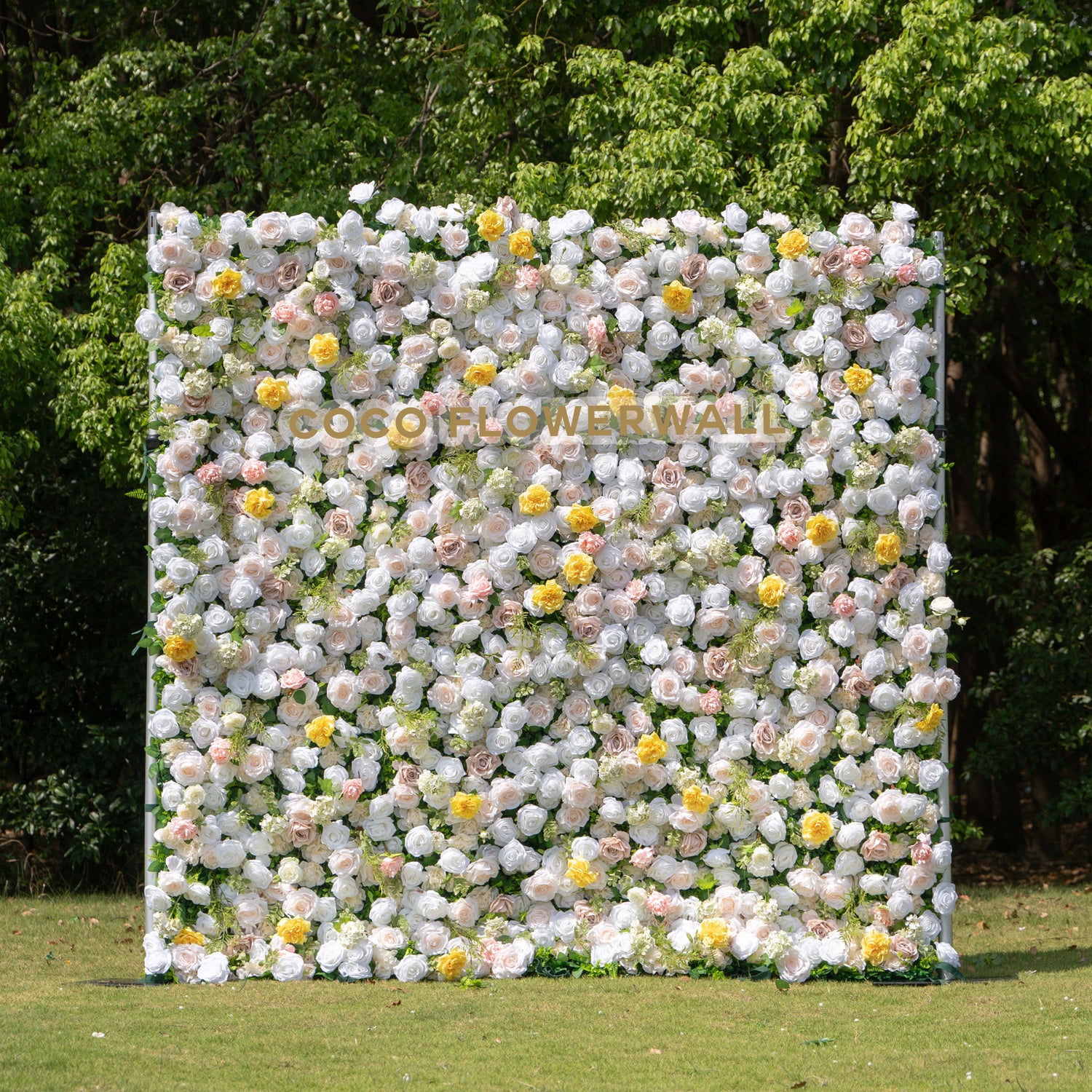 Maine 3D Fabric Artificial Zip Up Curtain Flower Wall For Wedding and Events Decoration