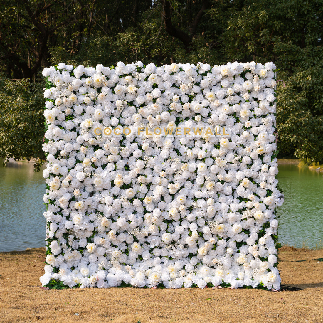 Coco 3D Fabric Artificial Zip Up Curtain Flower Wall For Wedding and Events Decoration