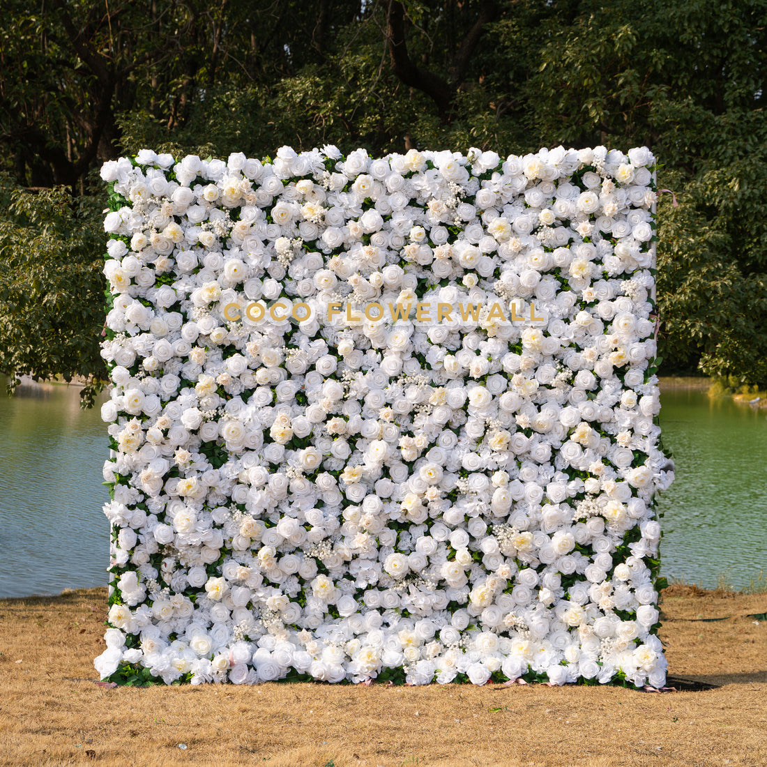 Coco 3D Fabric Artificial Zip Up Curtain Flower Wall For Wedding and Events Decoration