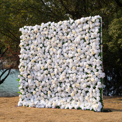 Coco 3D Fabric Artificial Zip Up Curtain Flower Wall For Wedding and Events Decoration
