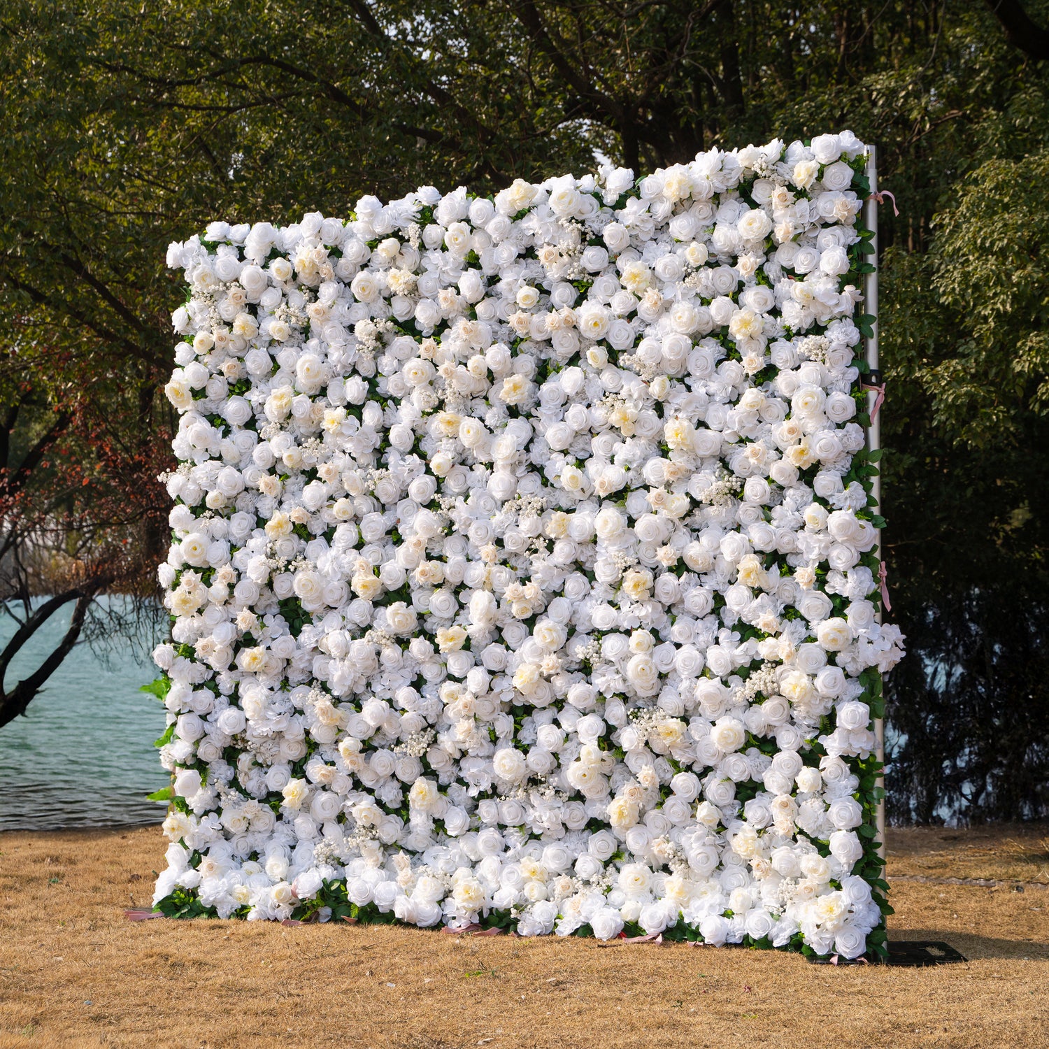 Coco 3D Fabric Artificial Zip Up Curtain Flower Wall For Wedding and Events Decoration