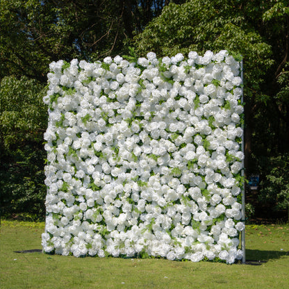 Tahoe 5D Luxury Fabric Artificial Zip Up Curtain Flower Wall For Event