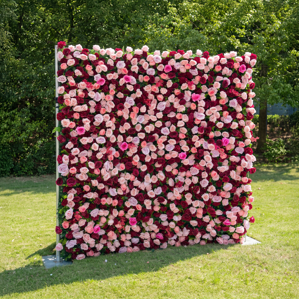 Isolenia 3D Fabric Artificial Zip Up Curtain Flower Wall For Wedding and Events Decoration