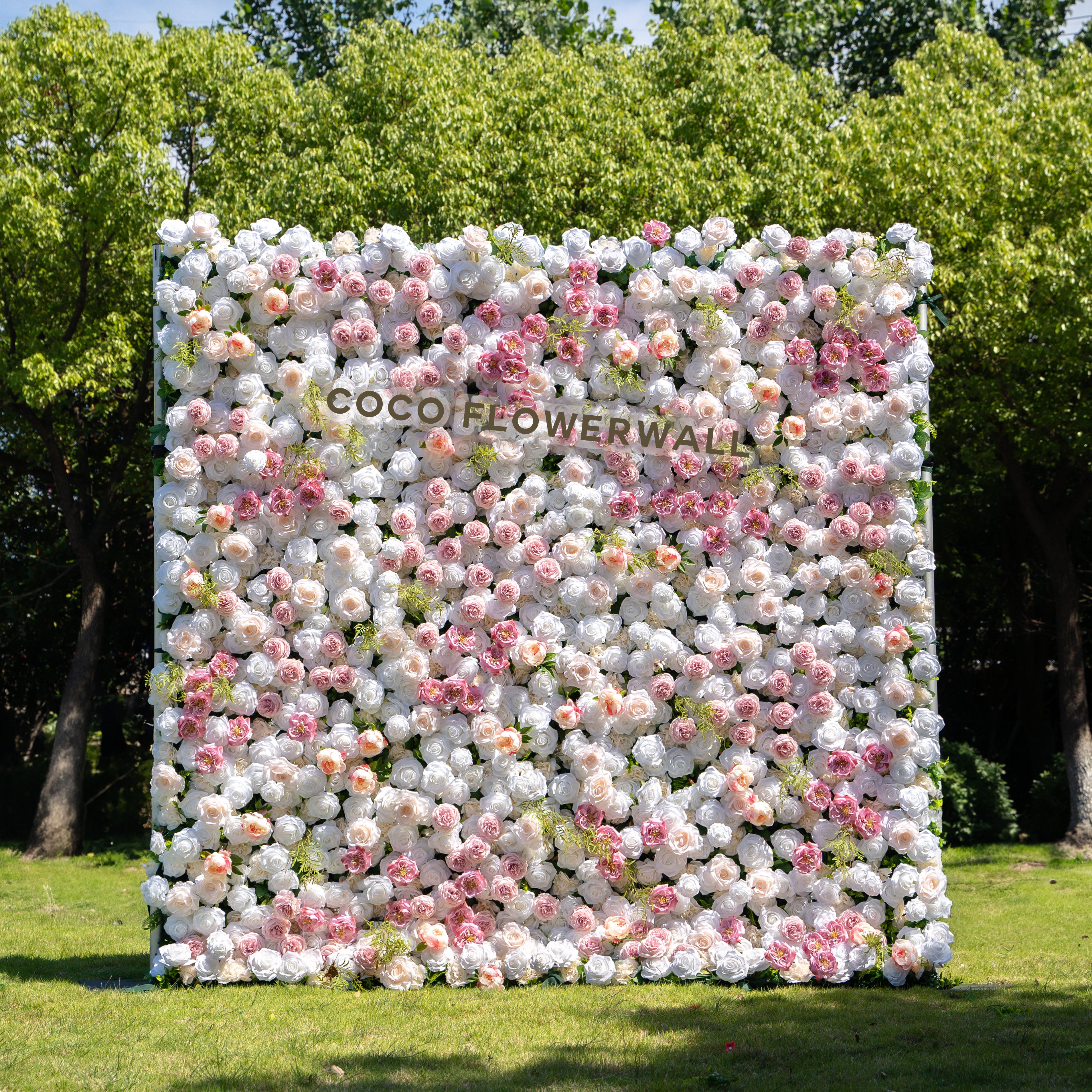 Boston 5D Luxury Fabric Artificial Zip Up Curtain Flower Wall For Event