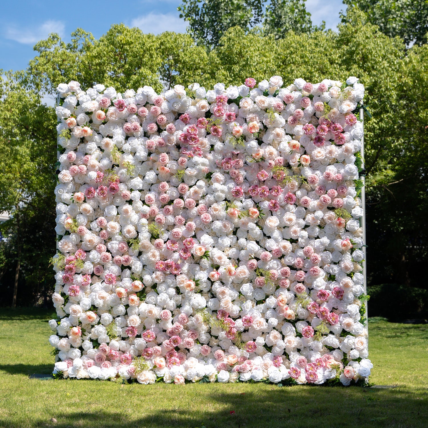 Boston 5D Luxury Fabric Artificial Zip Up Curtain Flower Wall For Event