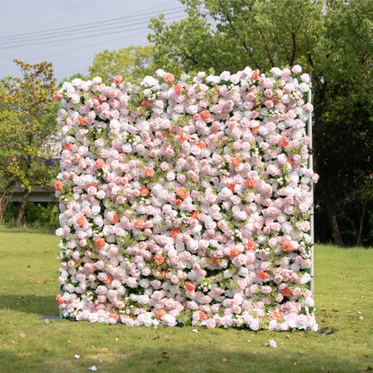 Vancouver 5D Luxury Fabric Artificial Zip Up Curtain Flower Wall For Event