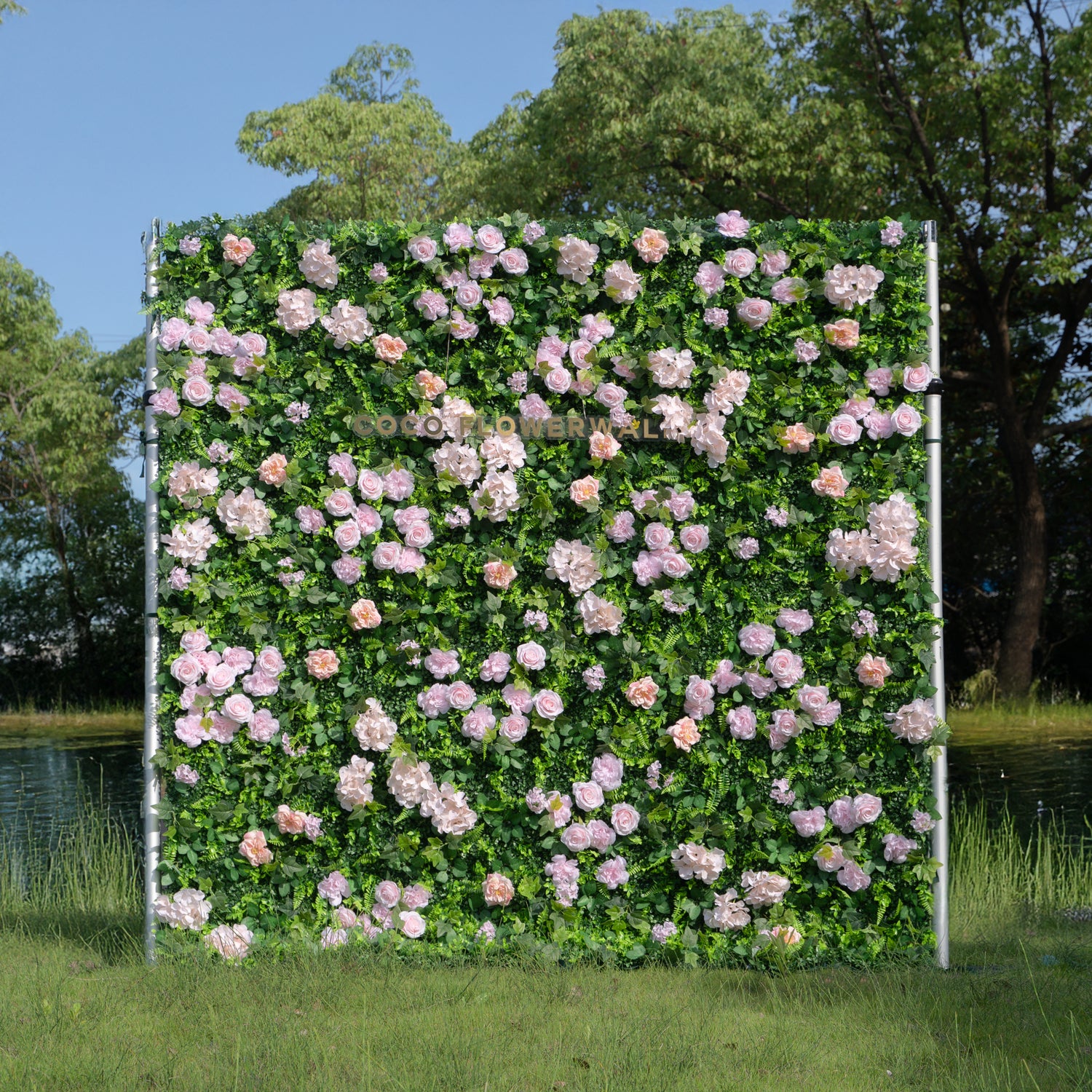 Lake 2D Artificial Zip Up Curtain Flower Wall For Wedding &amp; Home &amp; Events Decoration（Only 30 available！)
