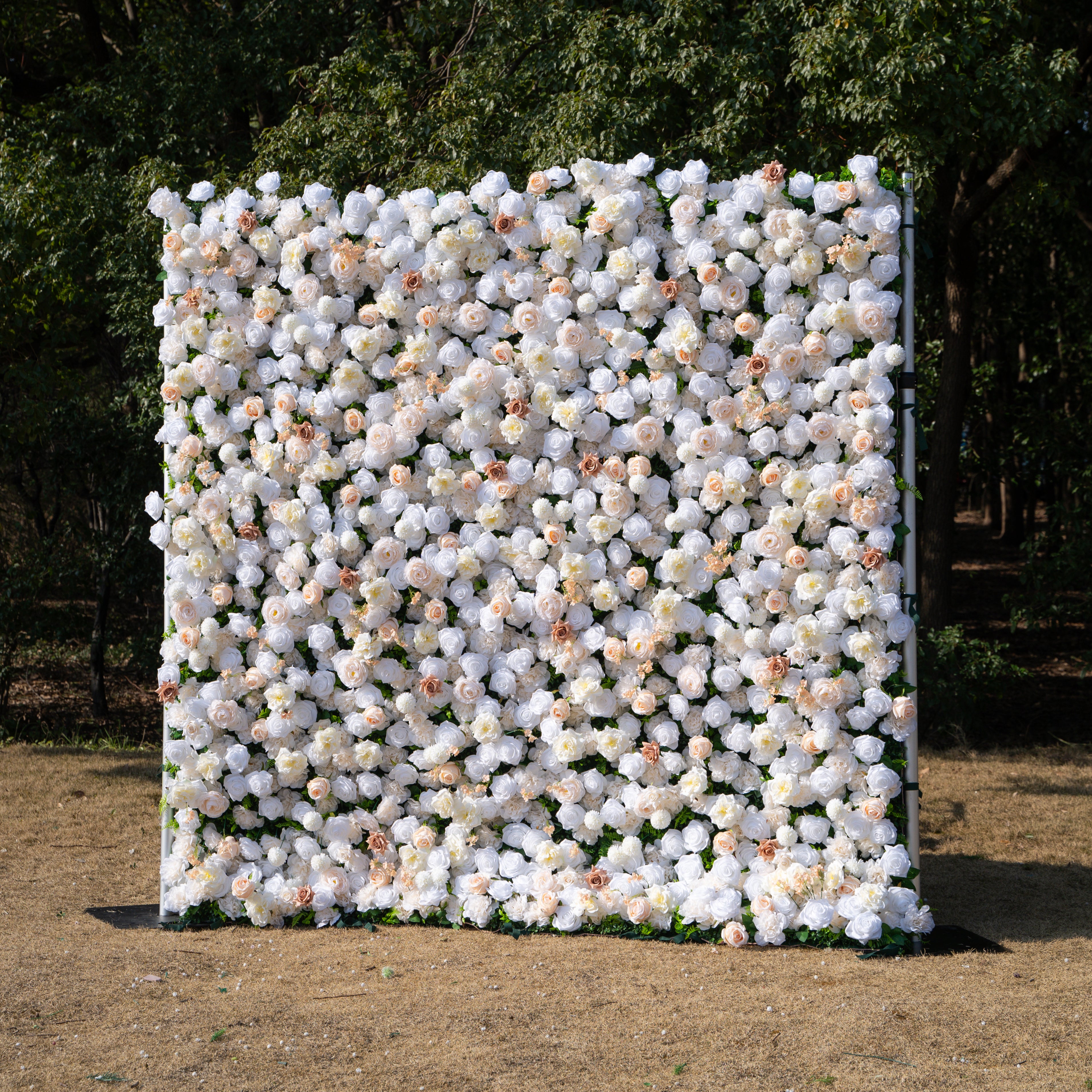 Logan 3D Fabric Artificial Zip Up Curtain Flower Wall For Wedding and Events Decoration