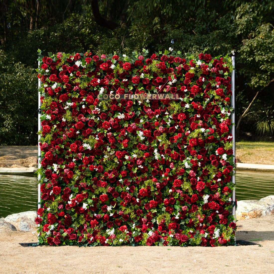 Lola 3D Fabric Artificial Zip Up Curtain Flower Wall For Wedding and Events Decoration