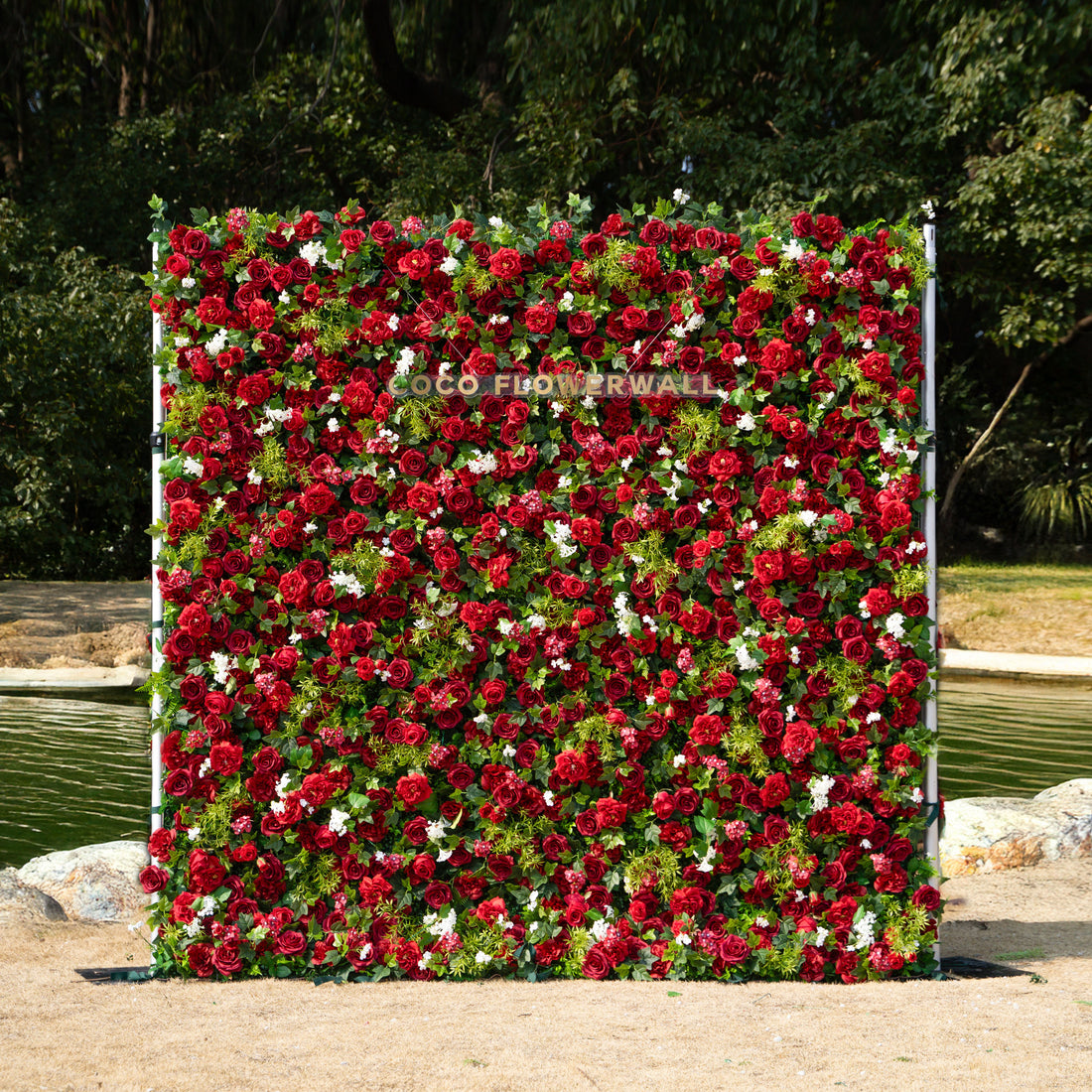 Lola 3D Fabric Artificial Zip Up Curtain Flower Wall For Wedding and Events Decoration