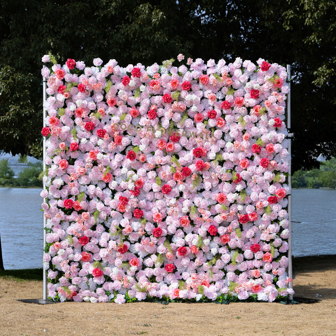 Meade 3D Fabric Artificial Zip Up Curtain Flower Wall For Wedding and Events Decoration