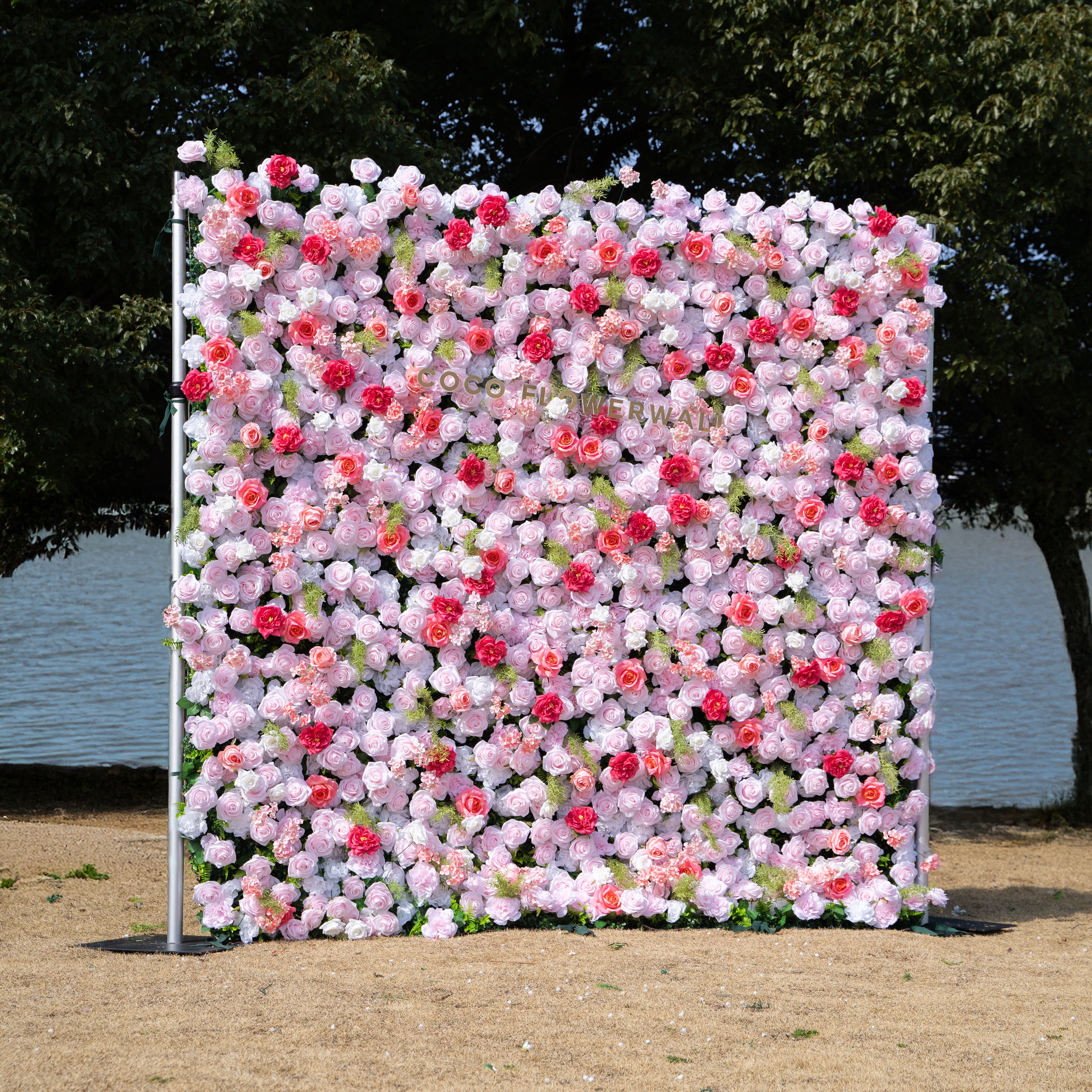 Meade 3D Fabric Artificial Zip Up Curtain Flower Wall For Wedding and Events Decoration