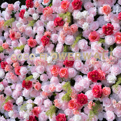 Meade 3D Fabric Artificial Zip Up Curtain Flower Wall For Wedding and Events Decoration